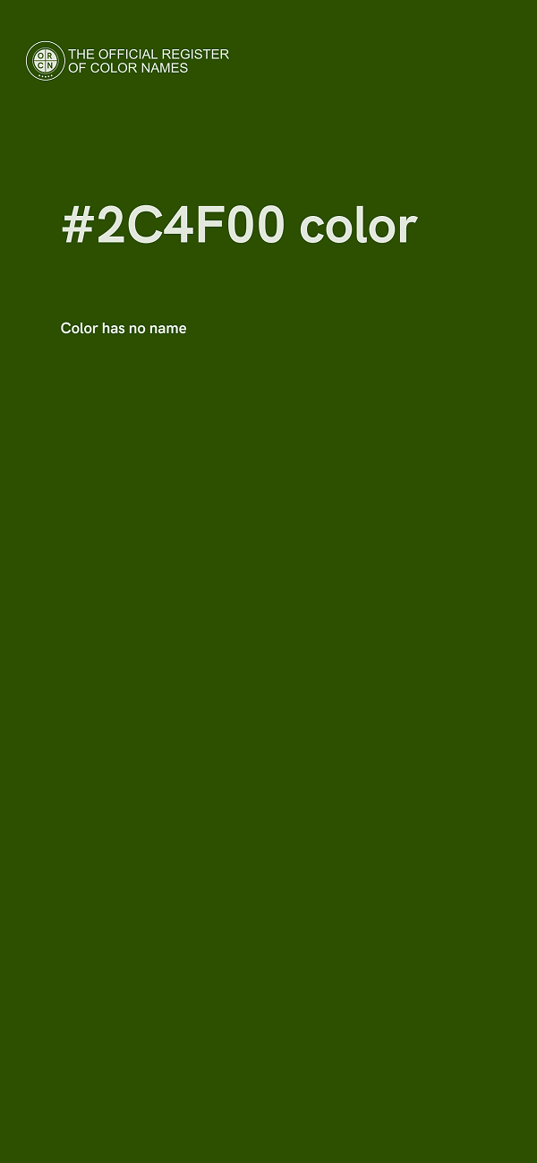 #2C4F00 color image