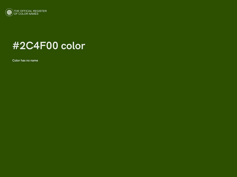 #2C4F00 color image