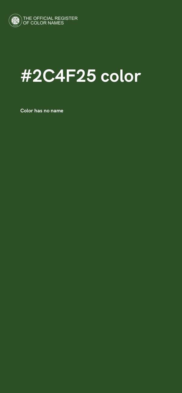 #2C4F25 color image