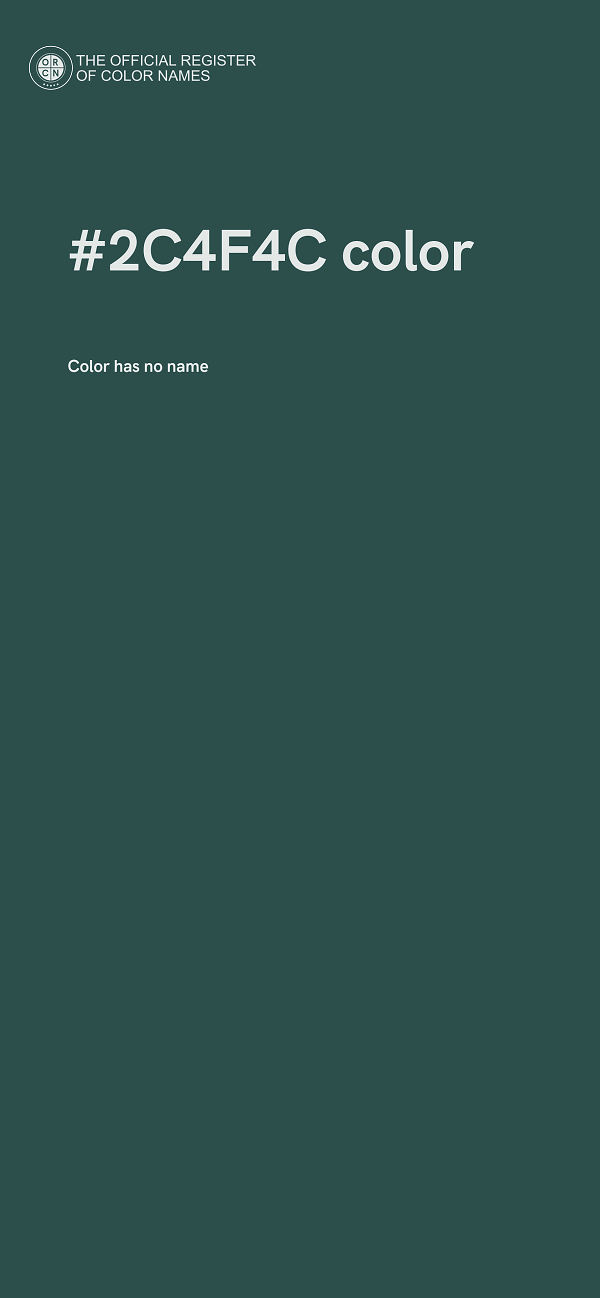 #2C4F4C color image