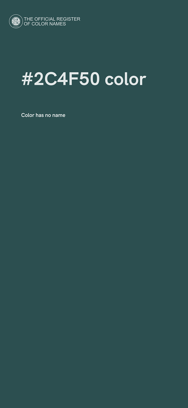 #2C4F50 color image