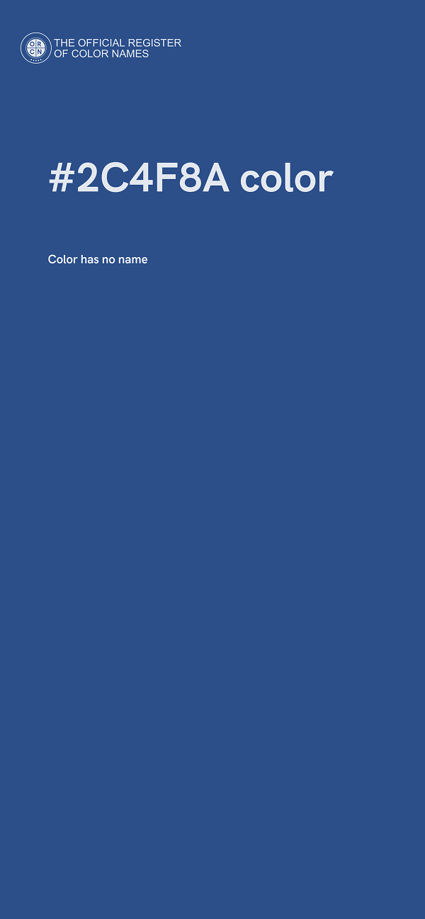 #2C4F8A color image