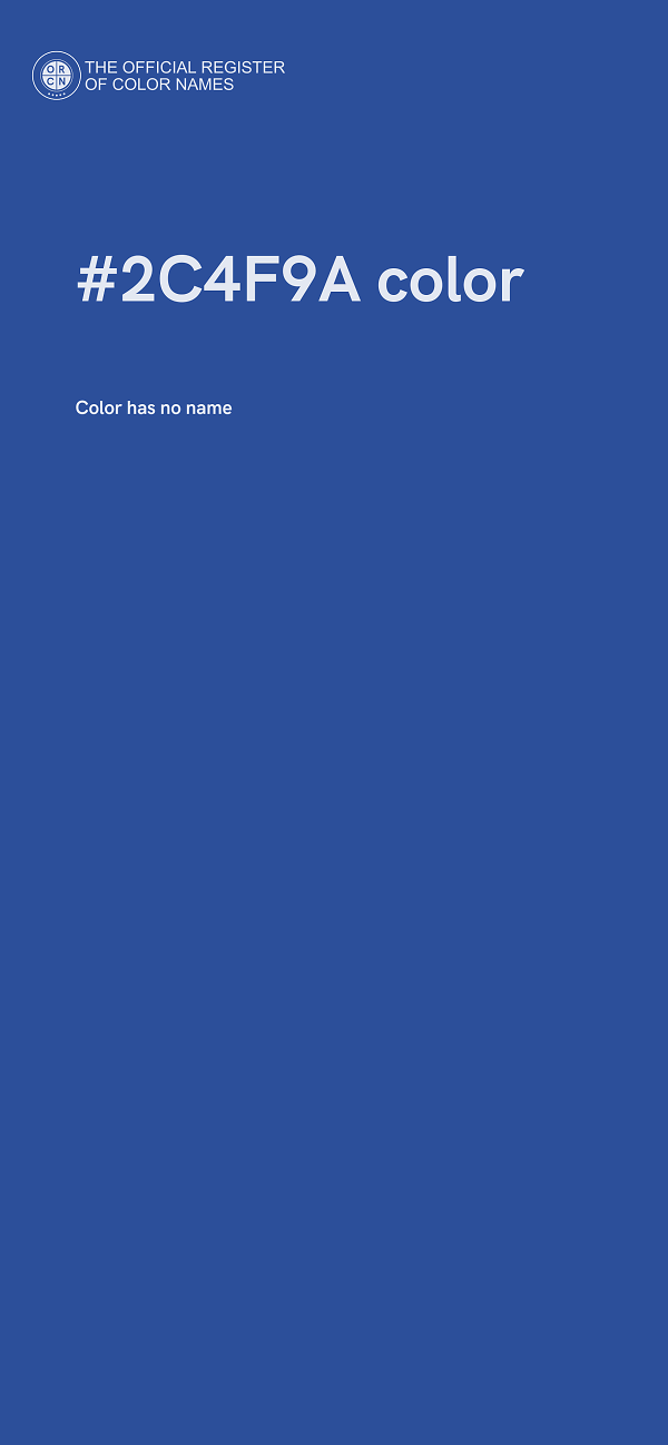 #2C4F9A color image