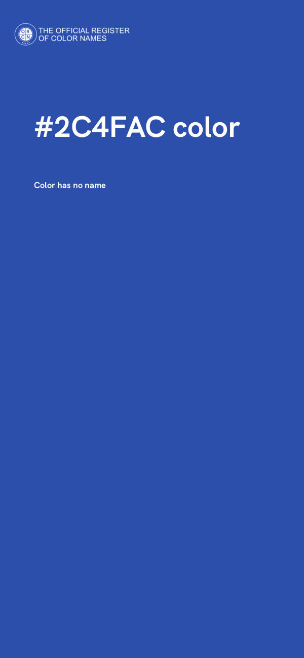 #2C4FAC color image