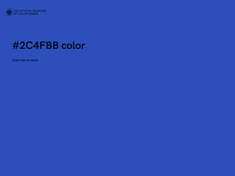 #2C4FBB color image