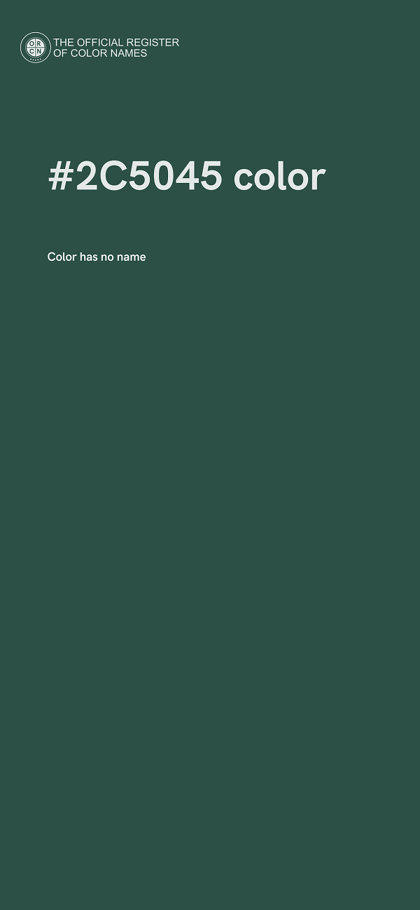 #2C5045 color image