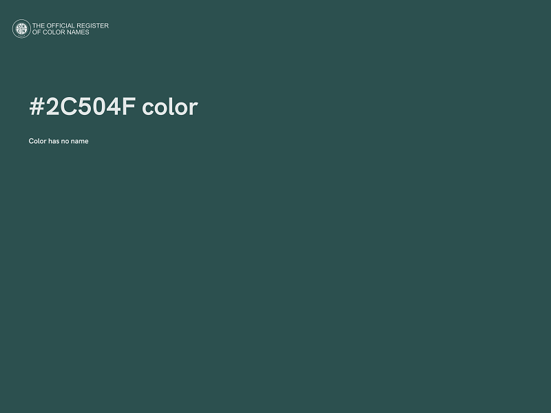 #2C504F color image