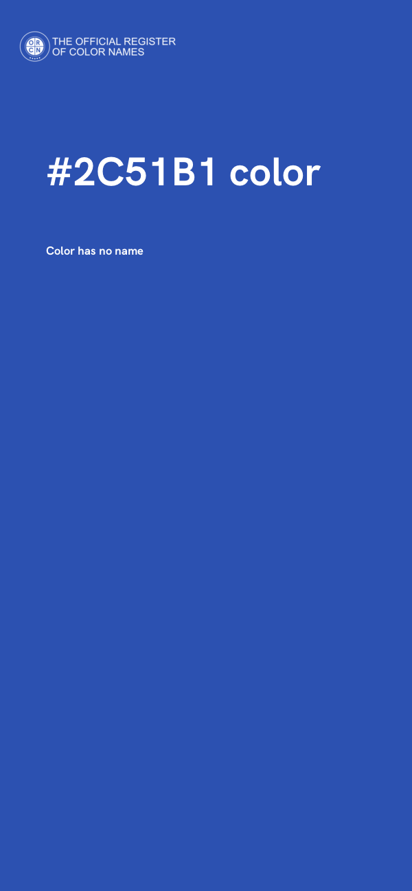 #2C51B1 color image