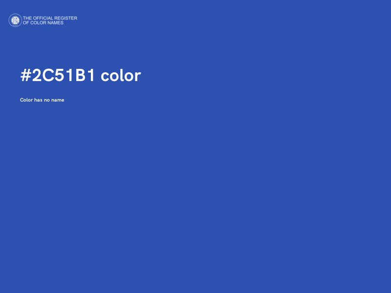 #2C51B1 color image