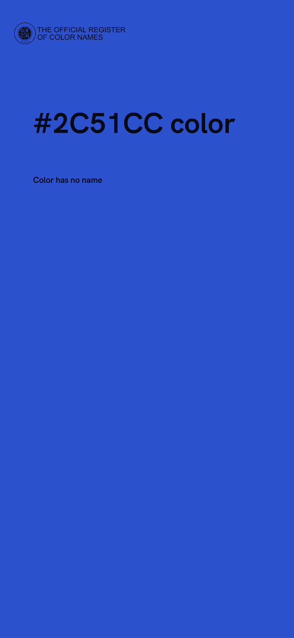 #2C51CC color image