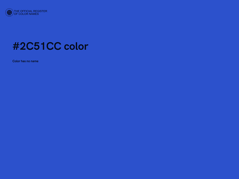 #2C51CC color image