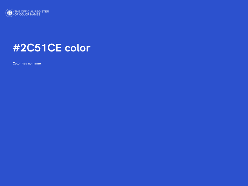 #2C51CE color image