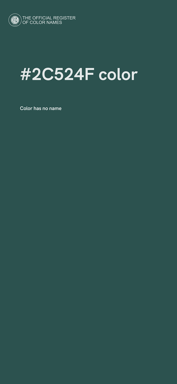 #2C524F color image