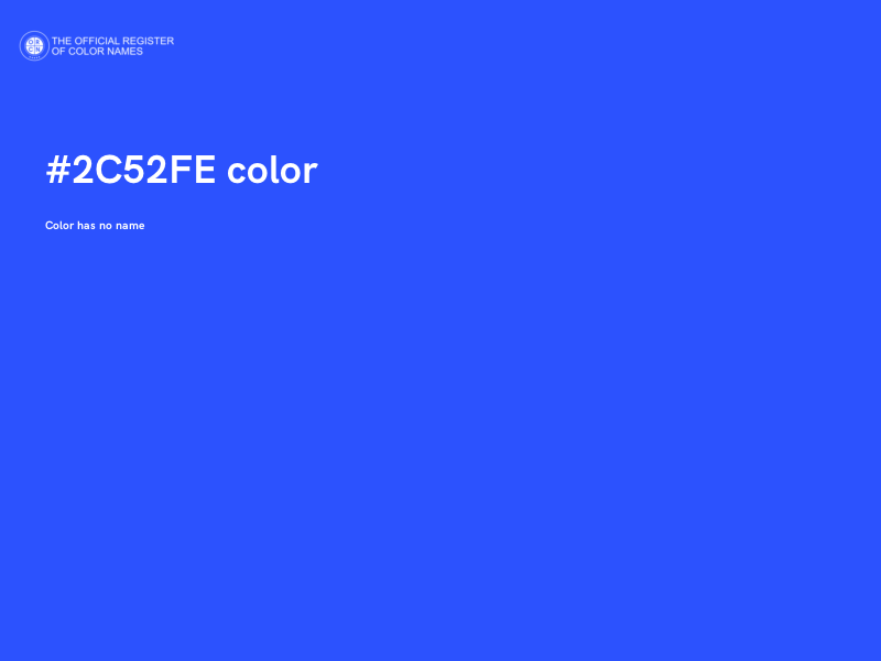 #2C52FE color image