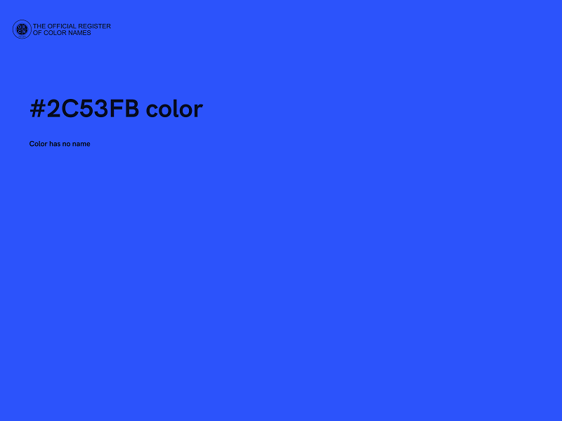 #2C53FB color image