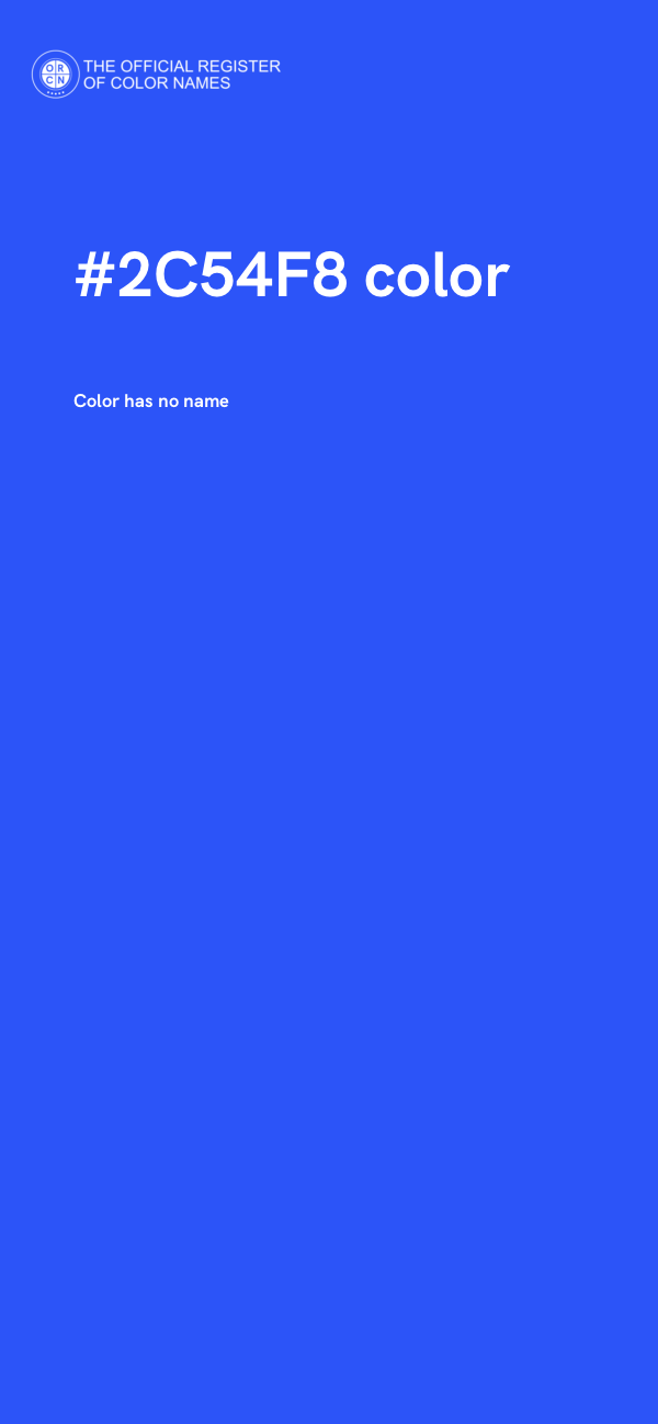 #2C54F8 color image