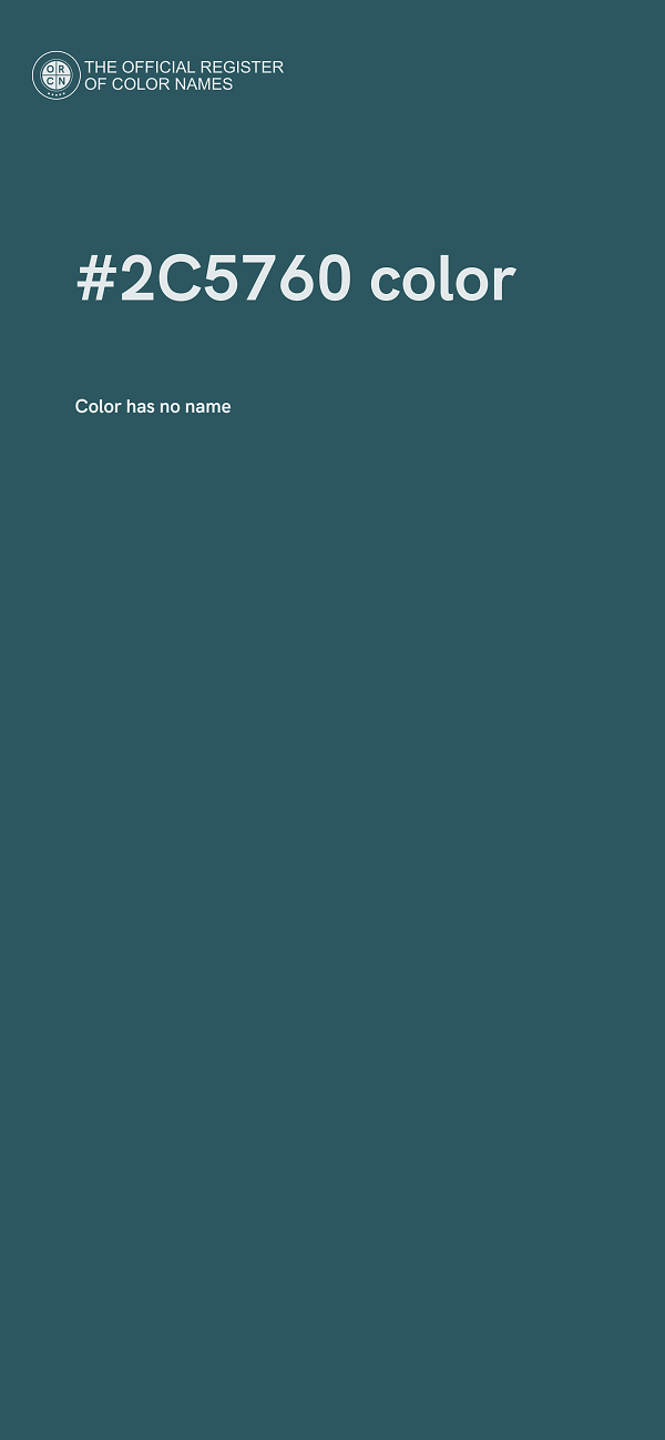 #2C5760 color image