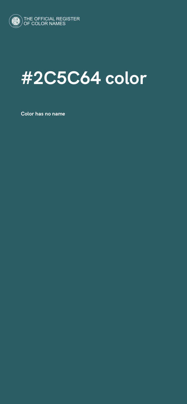 #2C5C64 color image
