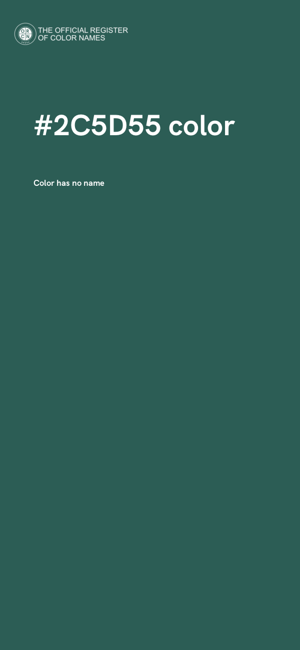 #2C5D55 color image