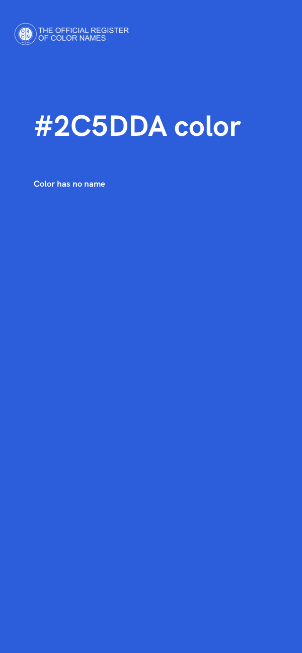 #2C5DDA color image