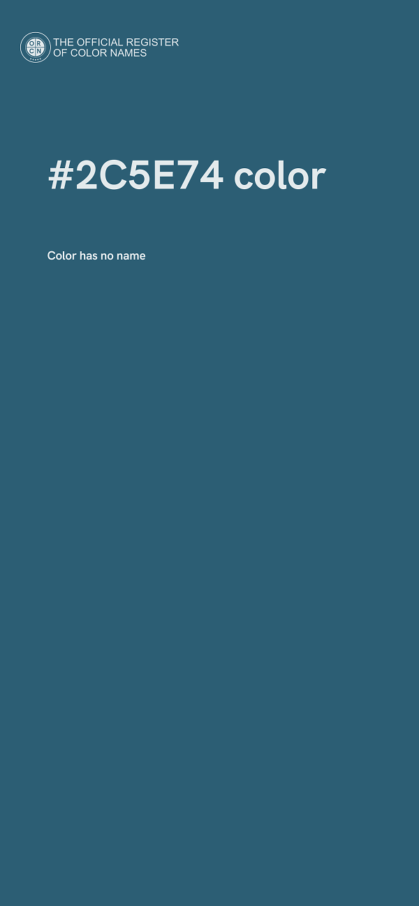 #2C5E74 color image