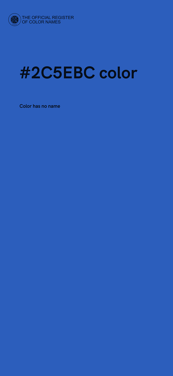 #2C5EBC color image