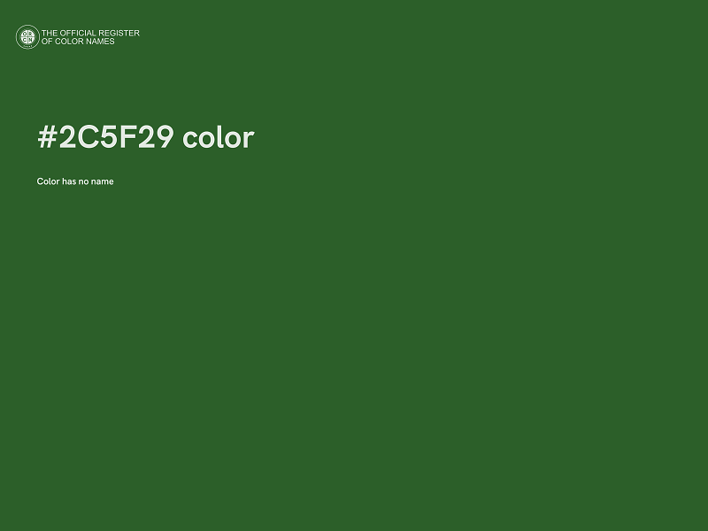 #2C5F29 color image