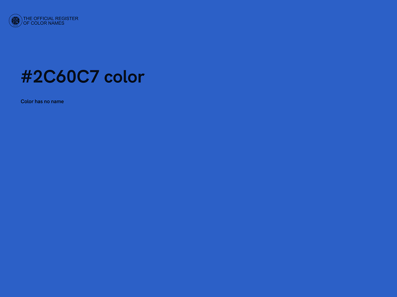 #2C60C7 color image