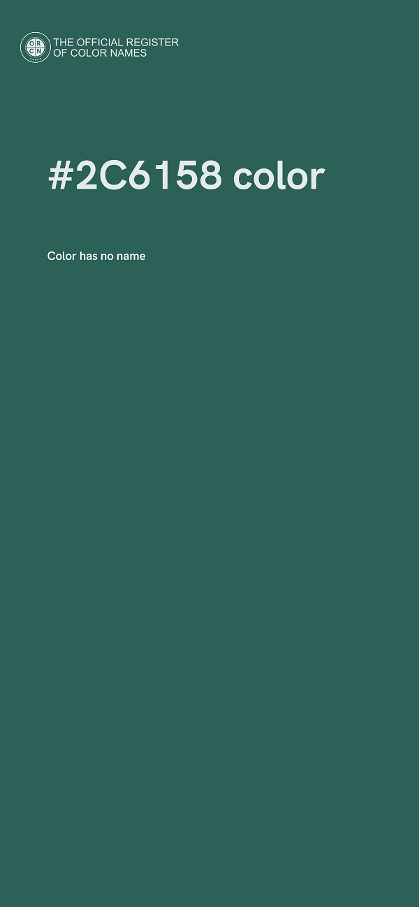 #2C6158 color image