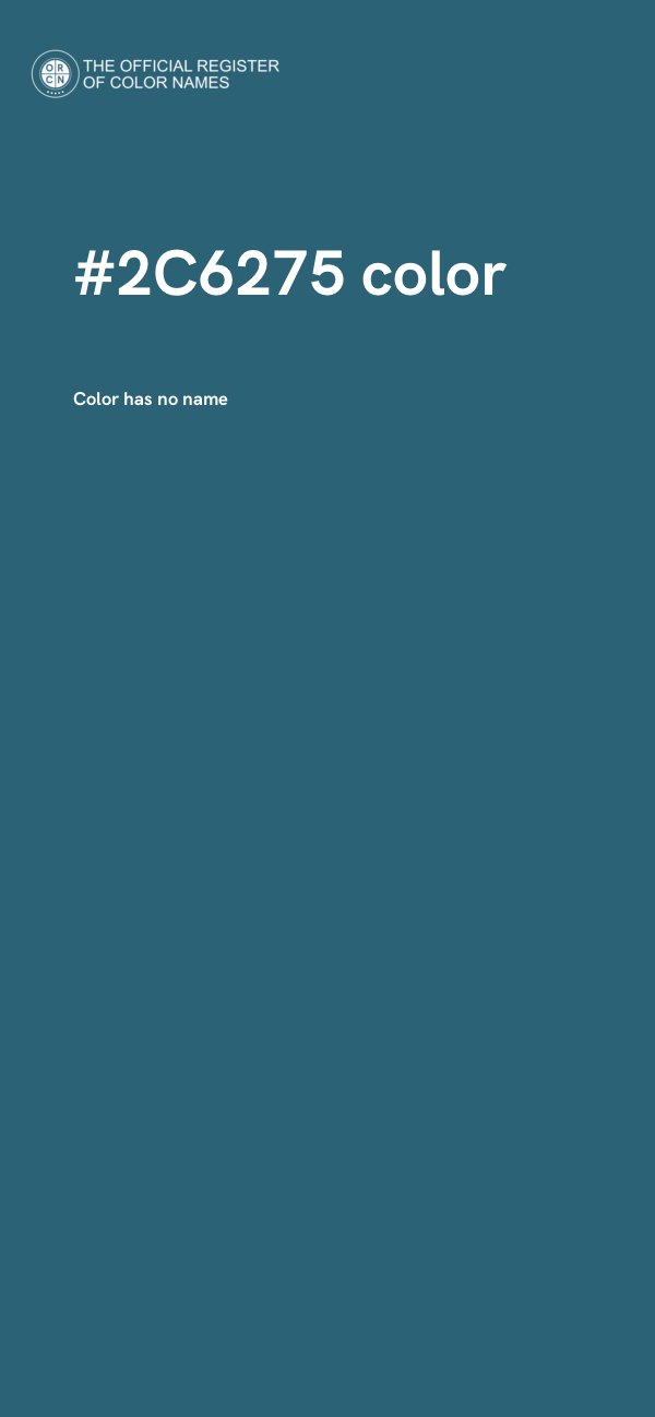 #2C6275 color image
