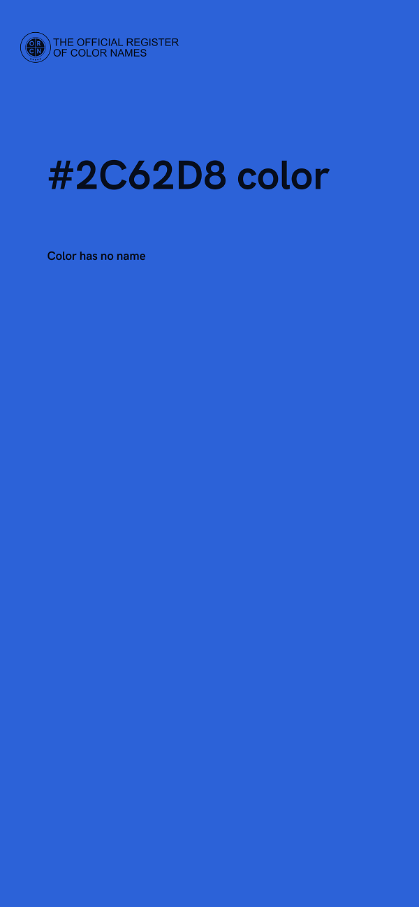#2C62D8 color image