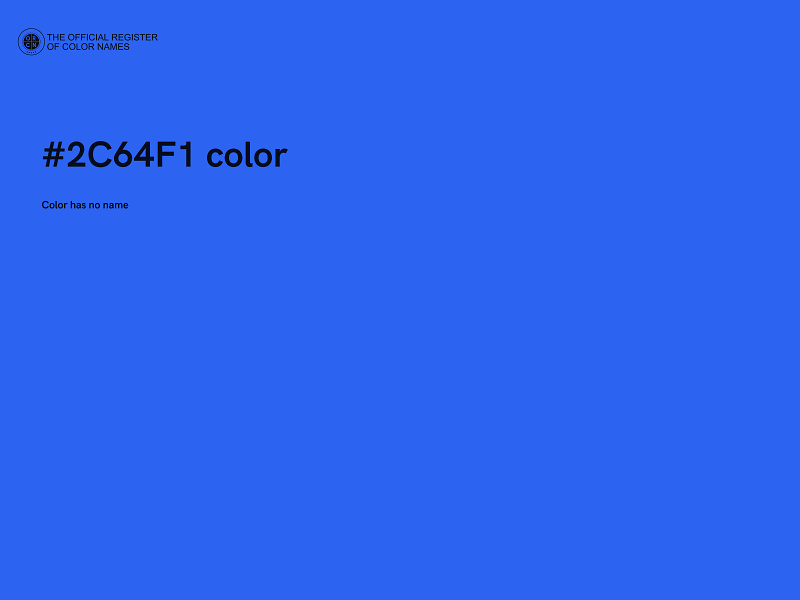 #2C64F1 color image