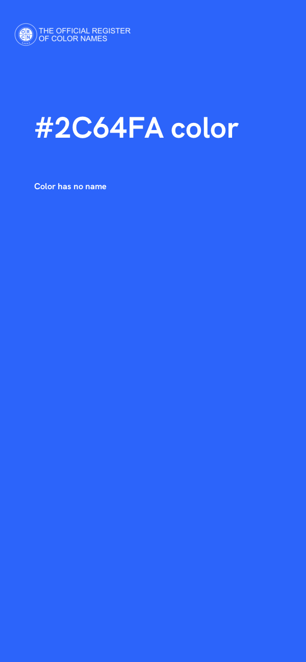 #2C64FA color image