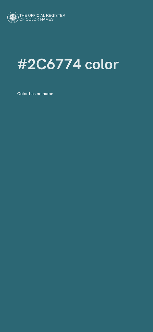 #2C6774 color image