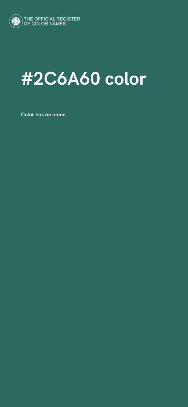 #2C6A60 color image