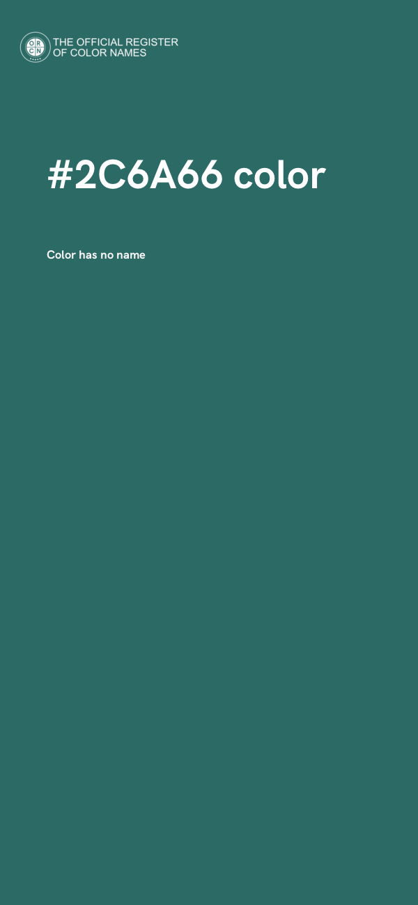 #2C6A66 color image
