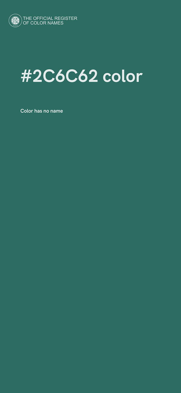 #2C6C62 color image