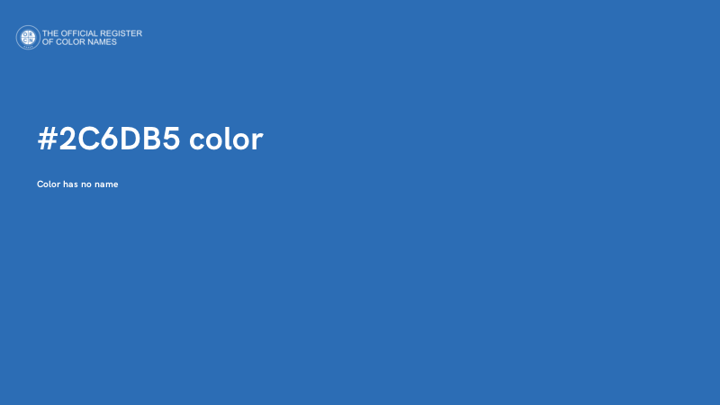 #2C6DB5 color image
