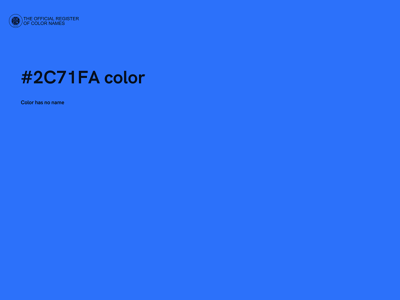 #2C71FA color image