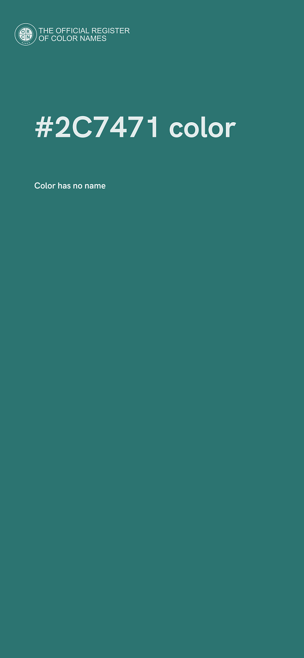 #2C7471 color image