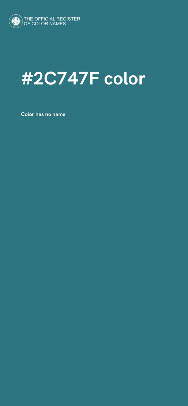 #2C747F color image