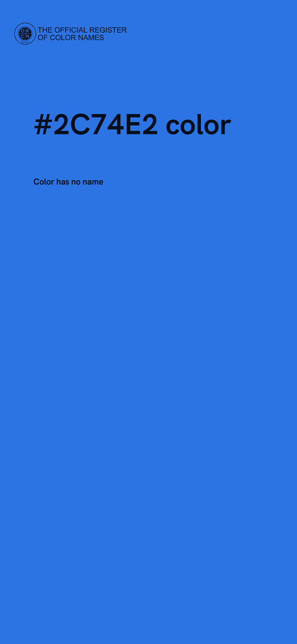 #2C74E2 color image