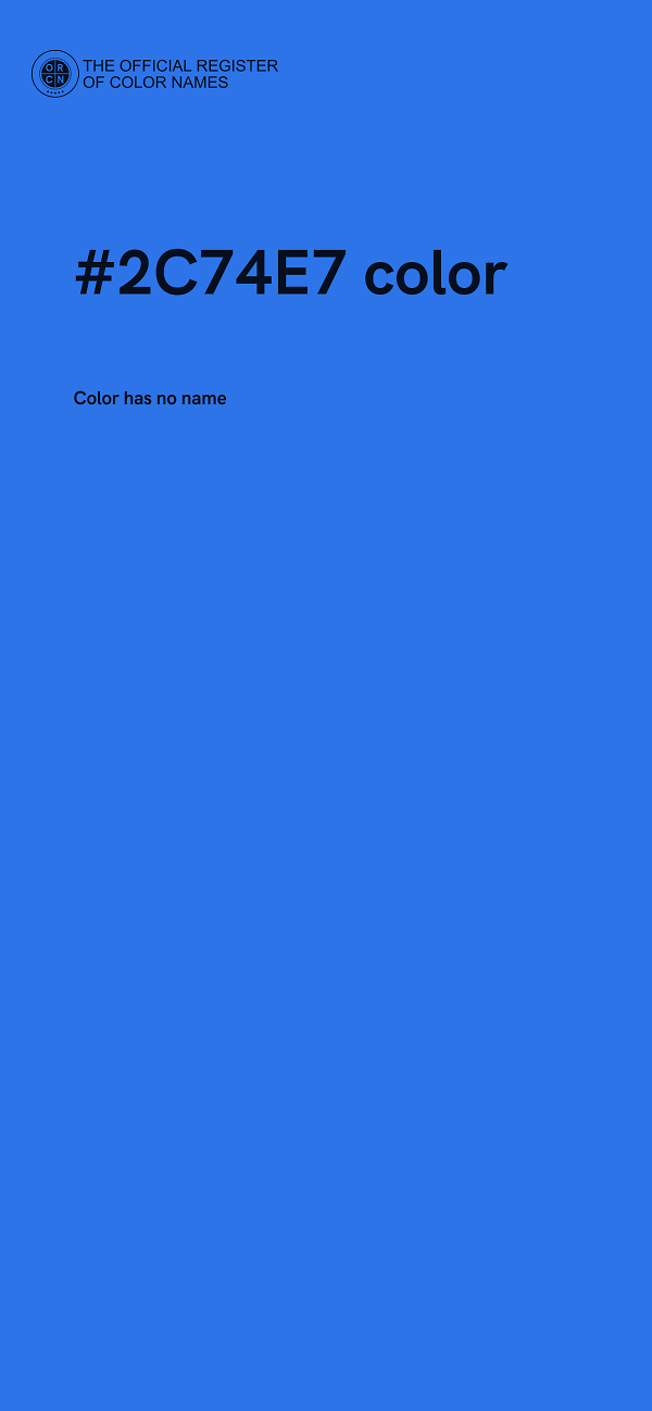 #2C74E7 color image