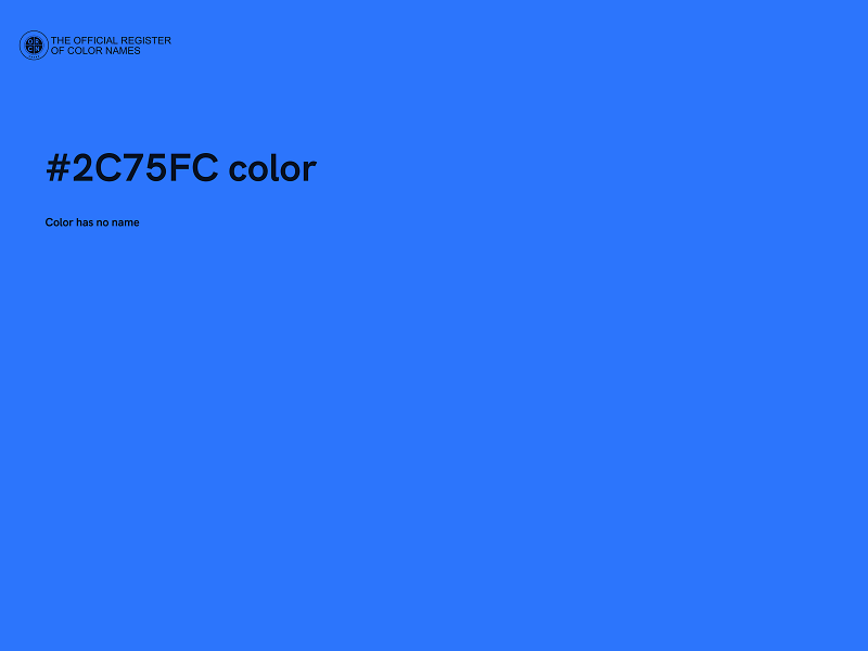 #2C75FC color image