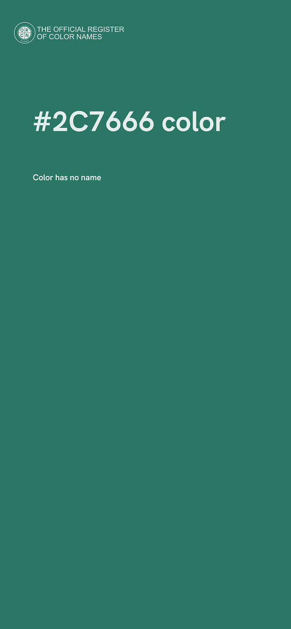 #2C7666 color image