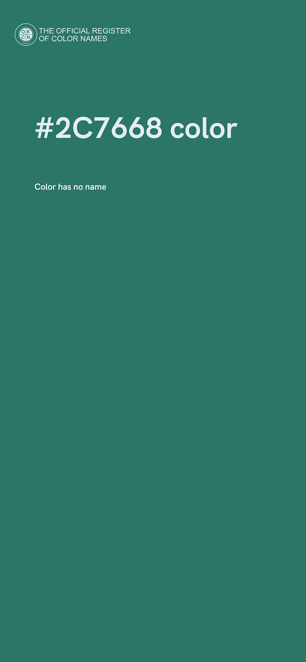 #2C7668 color image