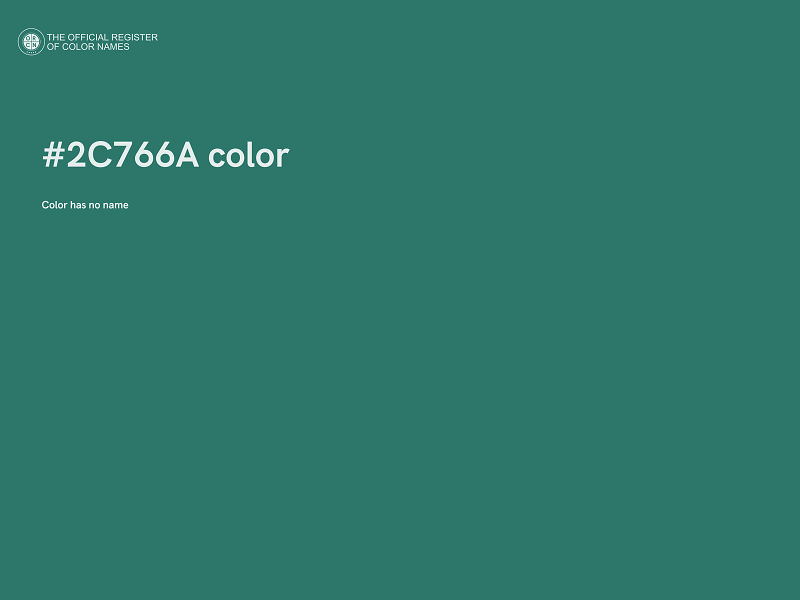 #2C766A color image