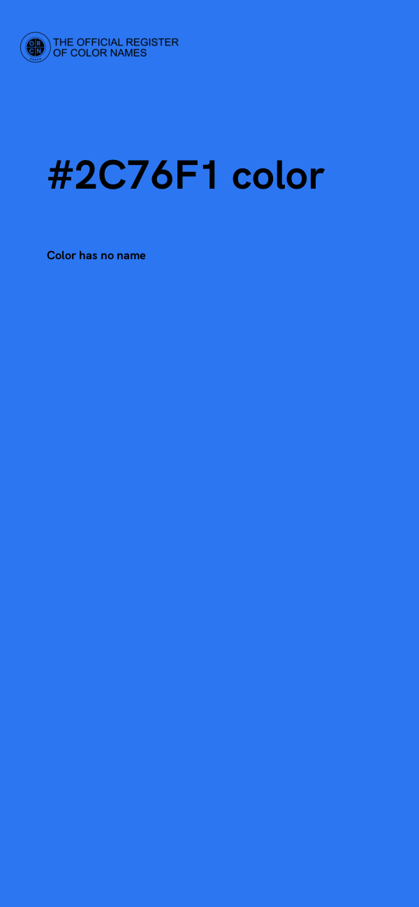 #2C76F1 color image