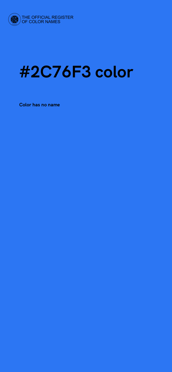 #2C76F3 color image