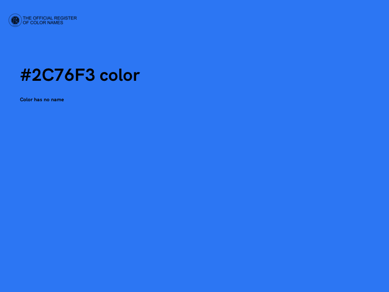 #2C76F3 color image